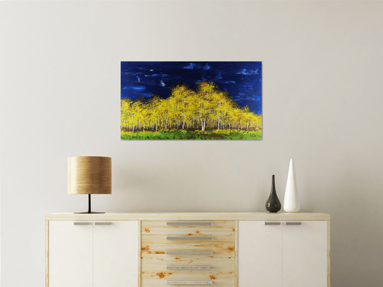 Autumn birch forest