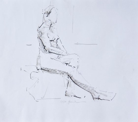 Nude Female -Life Drawing No 309