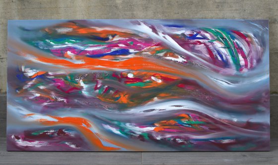 Orange feelings, 120x60 cm