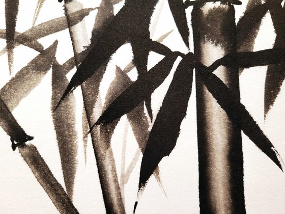 Bamboo forest - Bamboo series No. 2121 - Oriental Chinese Ink Painting