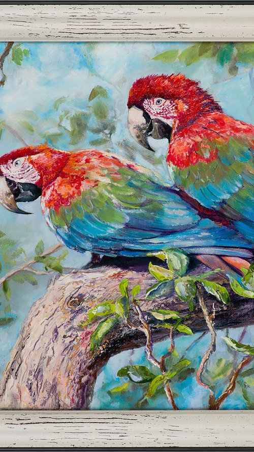 "Marrrgo, Do you love me?" liGHt original painting PALETTE KNIFE  GIFT (2015) by Anna Bessonova (Kotelnik)
