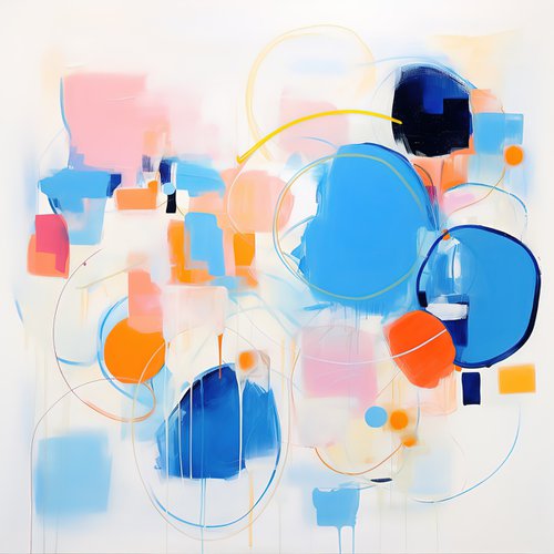 Butterflu blue and orange acrylic abstract 2111235 by Sasha Robinson