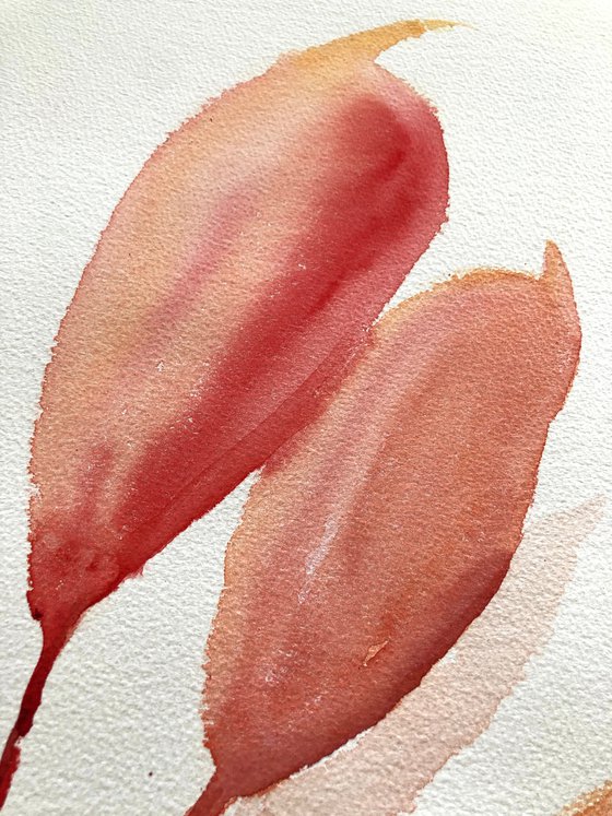 Wisdom. Floral shades. A series of abstract original watercolours.