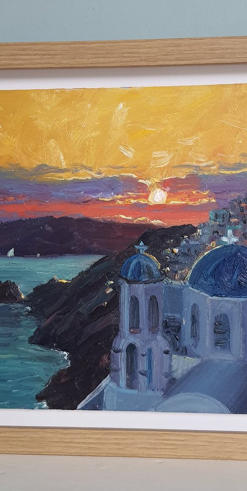 Santorini sunset by Roberto Ponte