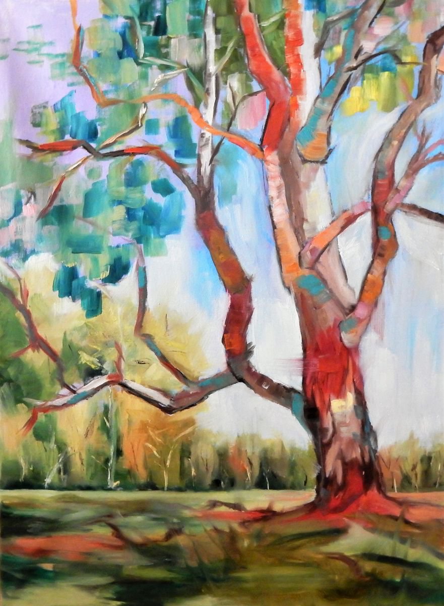 Abstract Bright Tree. By Vita Schagen, 24 X 31, Artwork For Sale On Artfinder