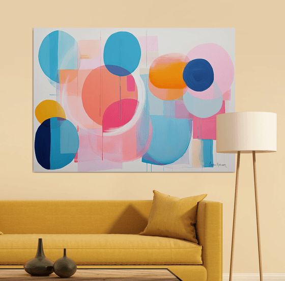 Pale blue and pink abstract 1812238