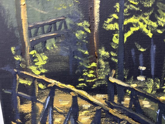 Midnight over the Forest Bridge