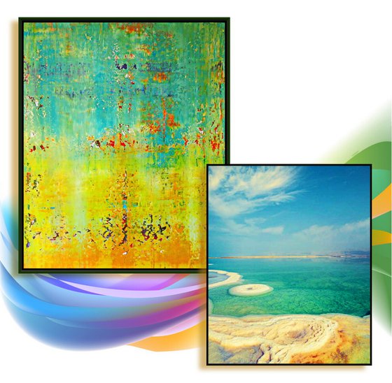 DEAD SEA LAKE, framed