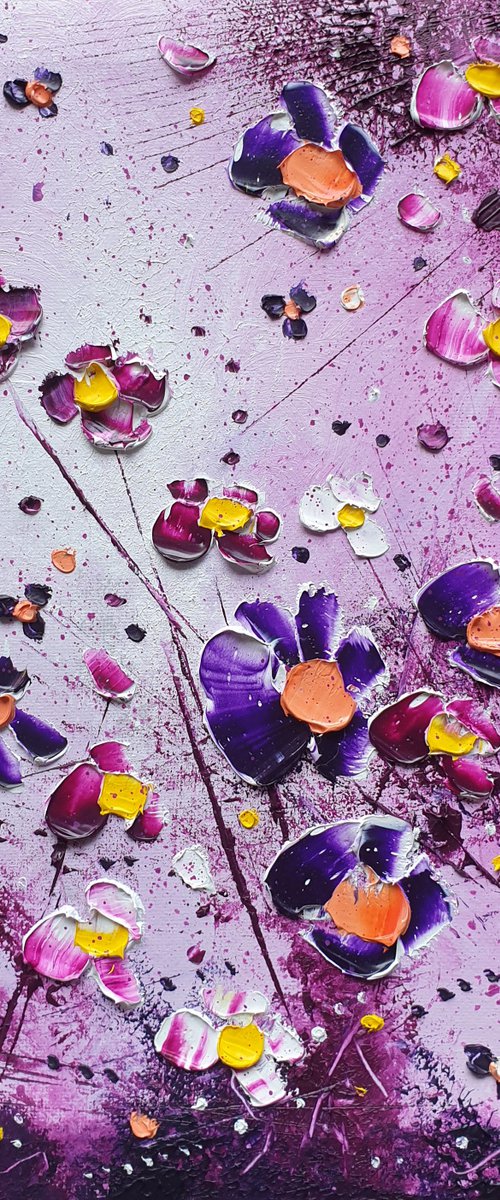 "Antique Violet Flowers in Love" by Phil Broad
