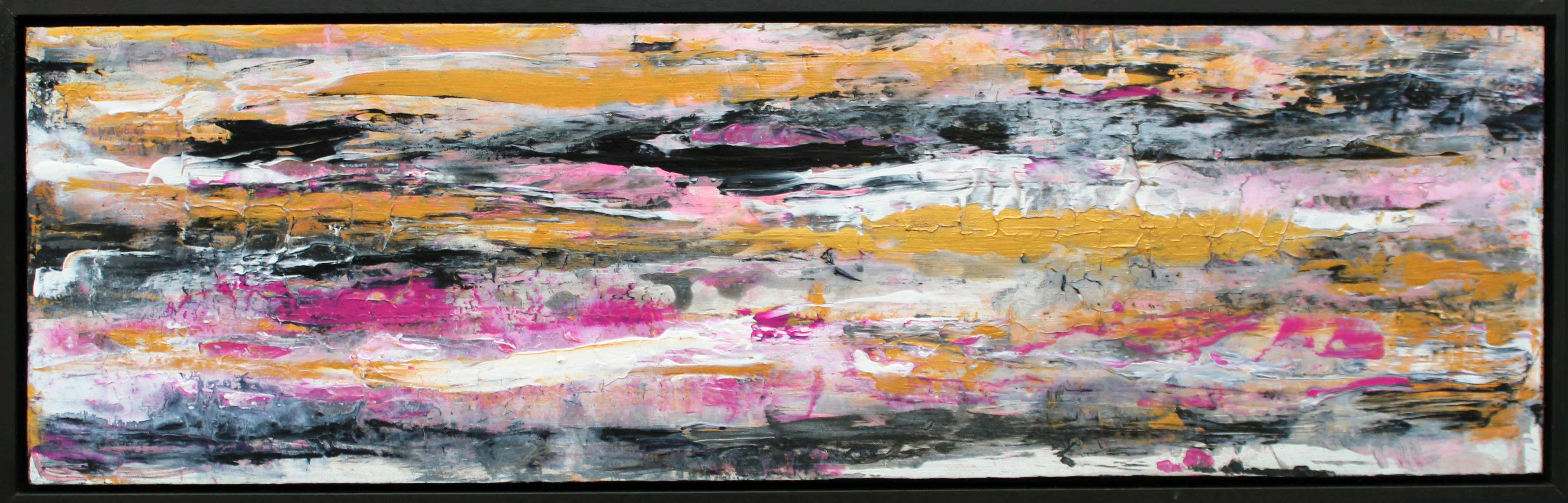 Pink Tidal Flow (Framed) By Andrew Watt, 39 X 12, Artwork For Sale On Artfinder