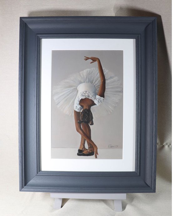 Ballet Portrait, Gabriella Alleyne, Framed Dancer Painting