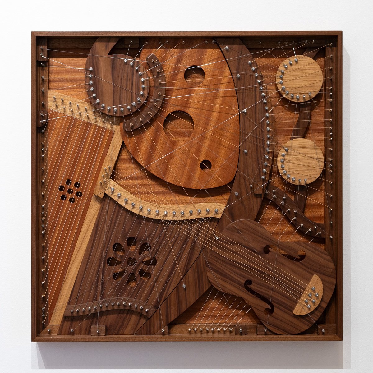 Geometric Abstract Relief By George Koutsouris, 33 X 33, Music Composition #1, Original Artwork