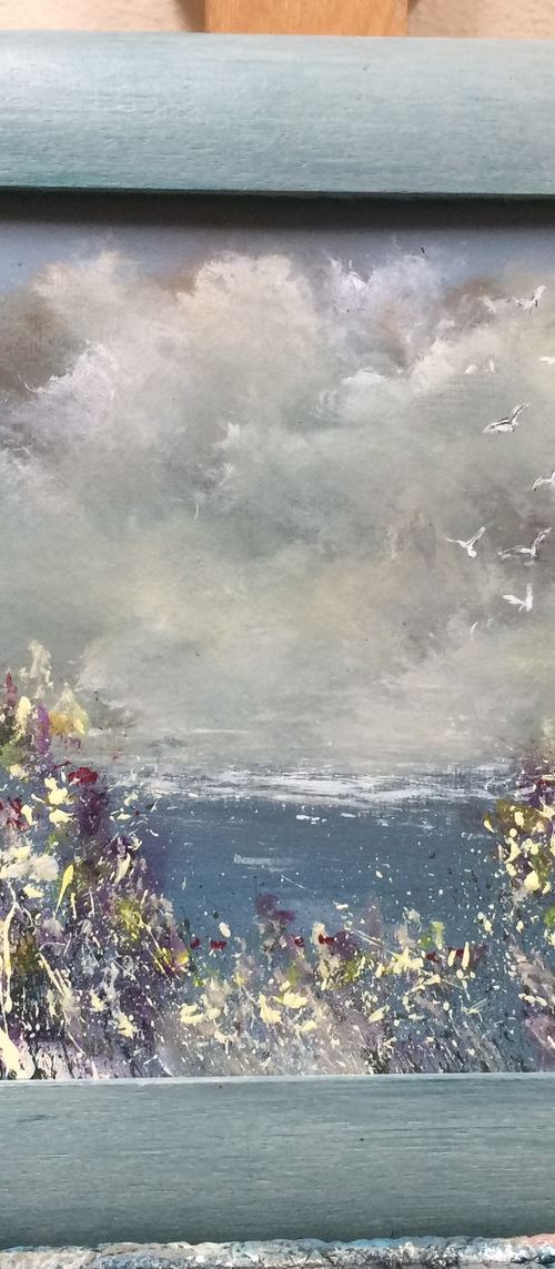 Seascape ~ Soaring Gulls III by Maxine Anne  Martin