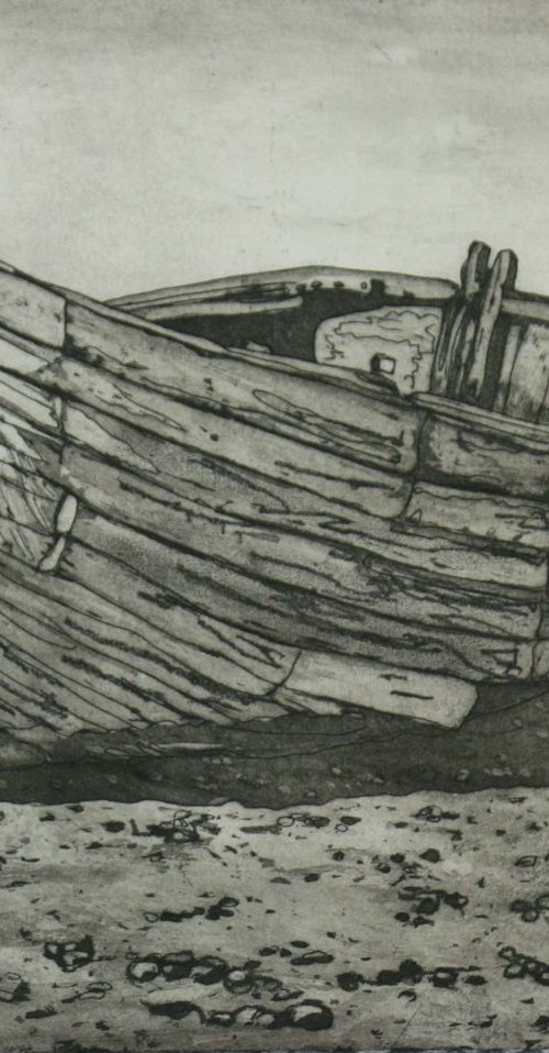 Abandoned Boat, Aldeburgh I by Peg Morris