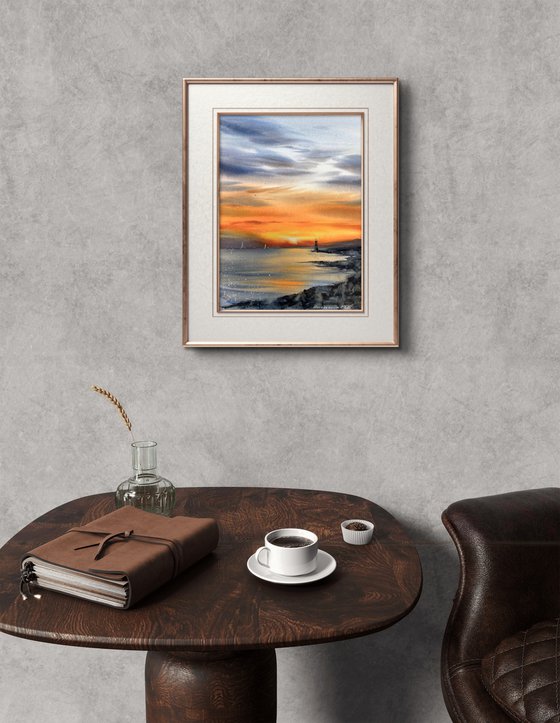 Lighthouse at sunset #2