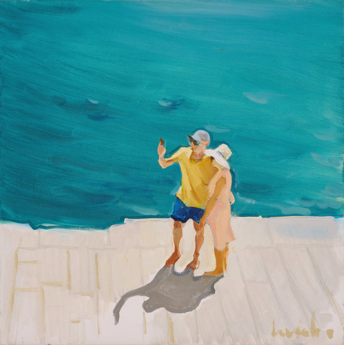 Photorealistic Portrait Oil Painting By Alexander Levich, 20 X 20, Selfie, Original Artwork