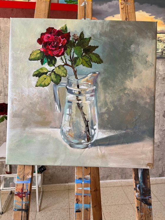 Still life with rose.