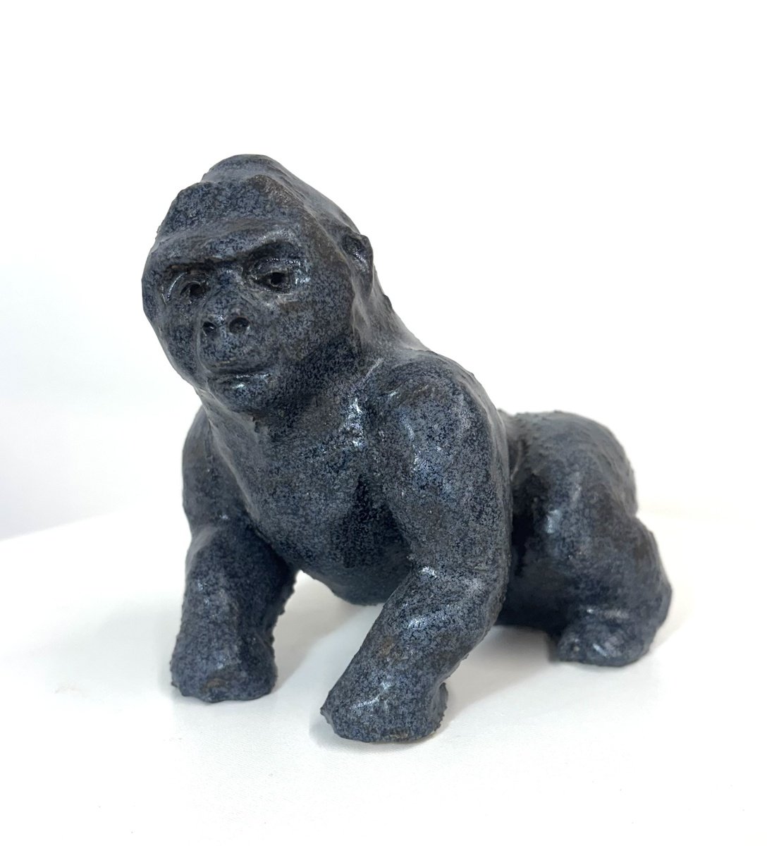 Expressive Animal Clay Sculpture By Ej Mack, 5 X 5, Knuckles, Original Artwork