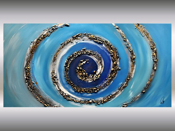 Blue Swirl II - Acrylic Painting - Abstract Art Painting Canvas Art Wall Art Ready to hang