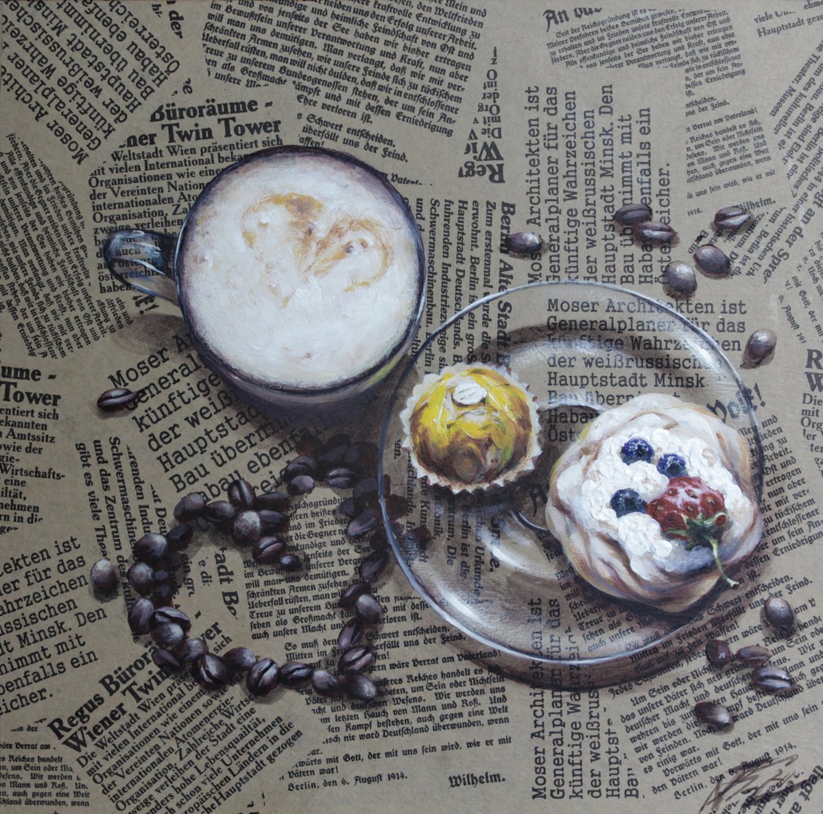 Cappuccino and coffee by Natalia Kakhtiurina