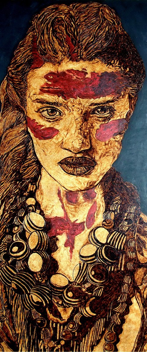 Native Princess by MILIS Pyrography