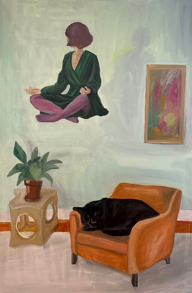 Surrealistic Oil Painting , Magick By Barbara Friehs, 31 X 47, Artwork For Sale On Artfinder