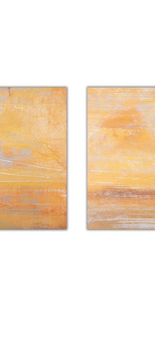 Diptych No. 22-46 & No. 22-47 (180 x 90 cm) by Rokas Berziunas
