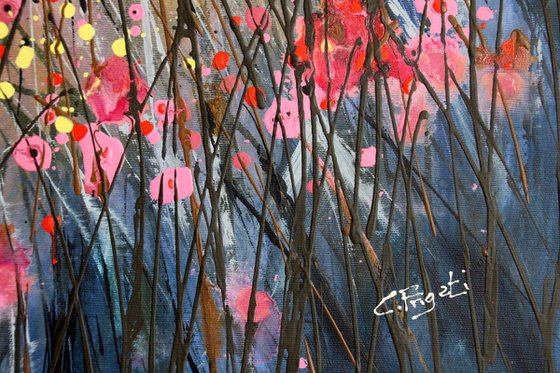 Magic Times #2 -  Original abstract floral landscape