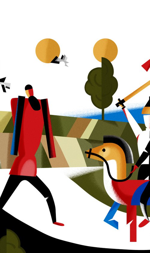 Malevich and the heroes by Elena Romanovskaya