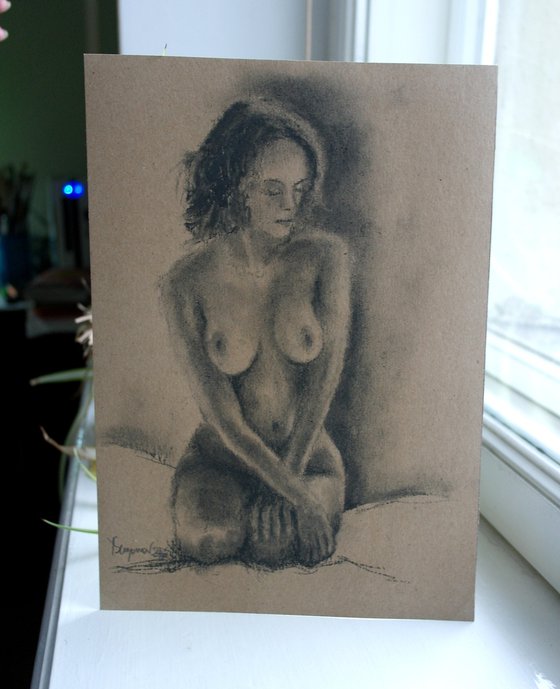 Female Figure 31 Charcoal Sketch