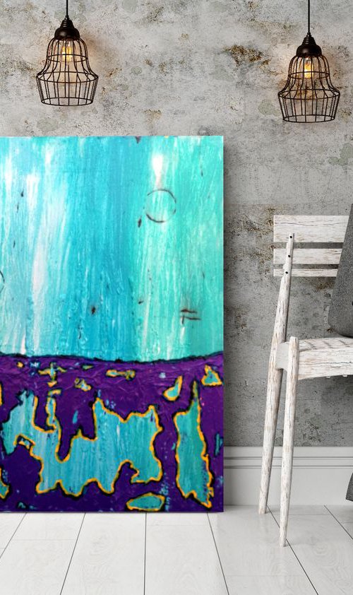 Untitled - Textured Abstract on Canvas - S1 by Branisa Beric