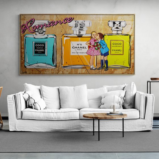 Romantic Chanel 190cm x 100cm Book Page Urban Pop Art