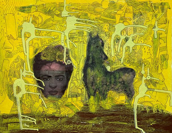 Frida Kahlo and horse