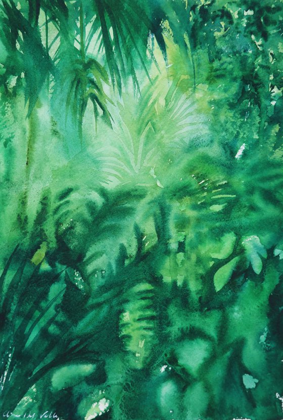Tropical watercolour painting "Polochic"