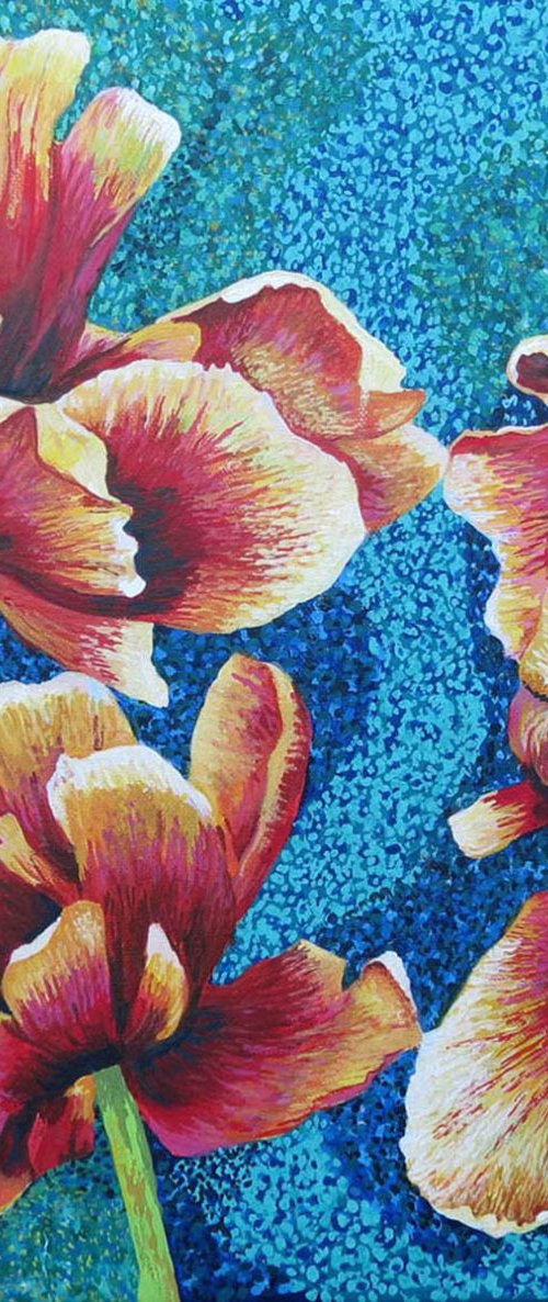 Three Tulips by Roz Edwards