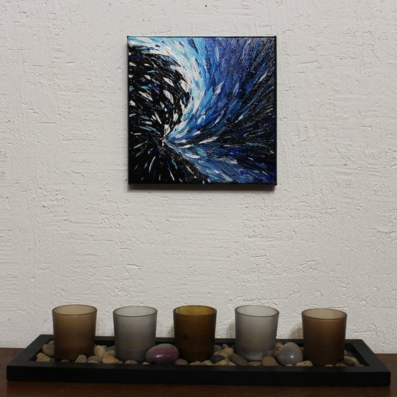 White and blue eruption