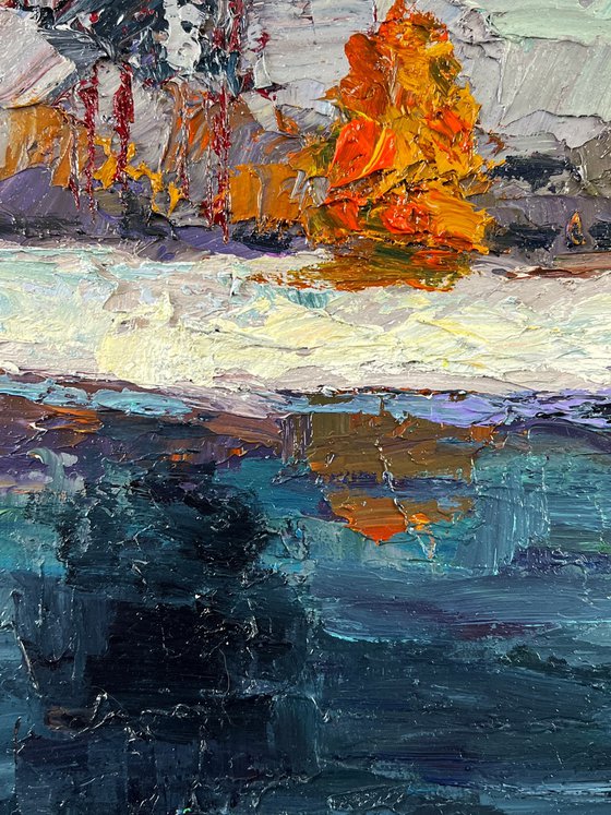 On the River Bank Before Evening