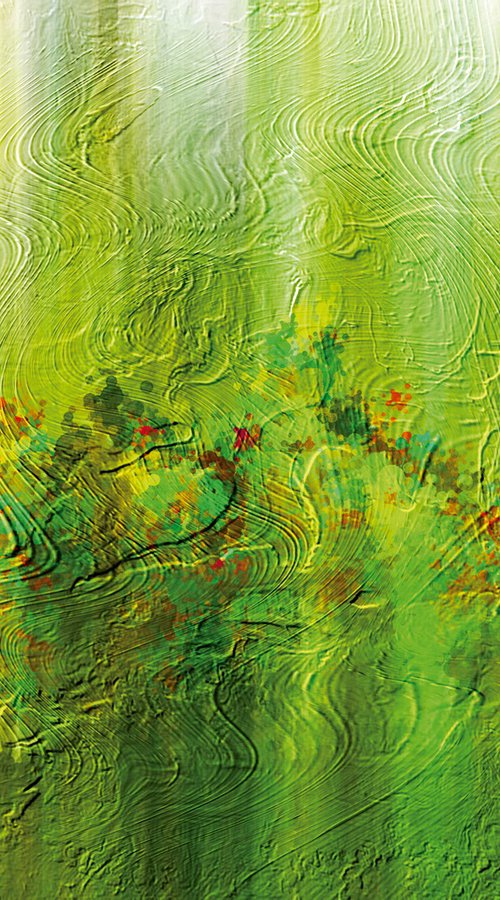 Matatena verde/XL large original artwork by Javier Diaz