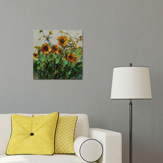 Sunflowers  Original Impasto Oil painting