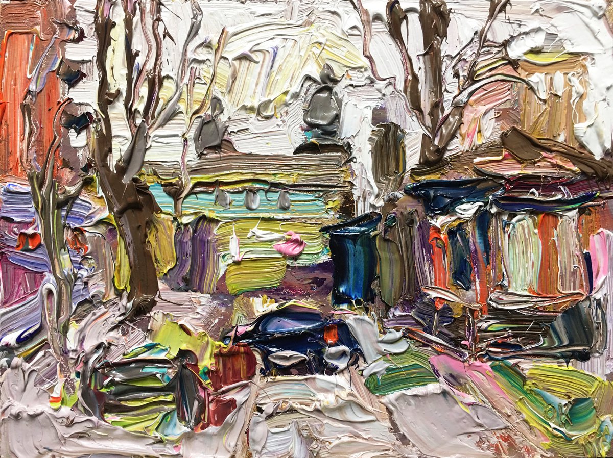 Miniature of Winter Town 15x20 by Ole Karako