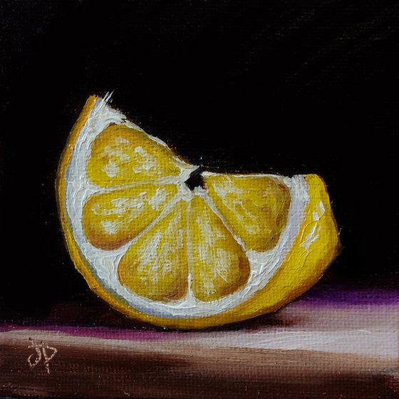 Little lemon slice #3 still life