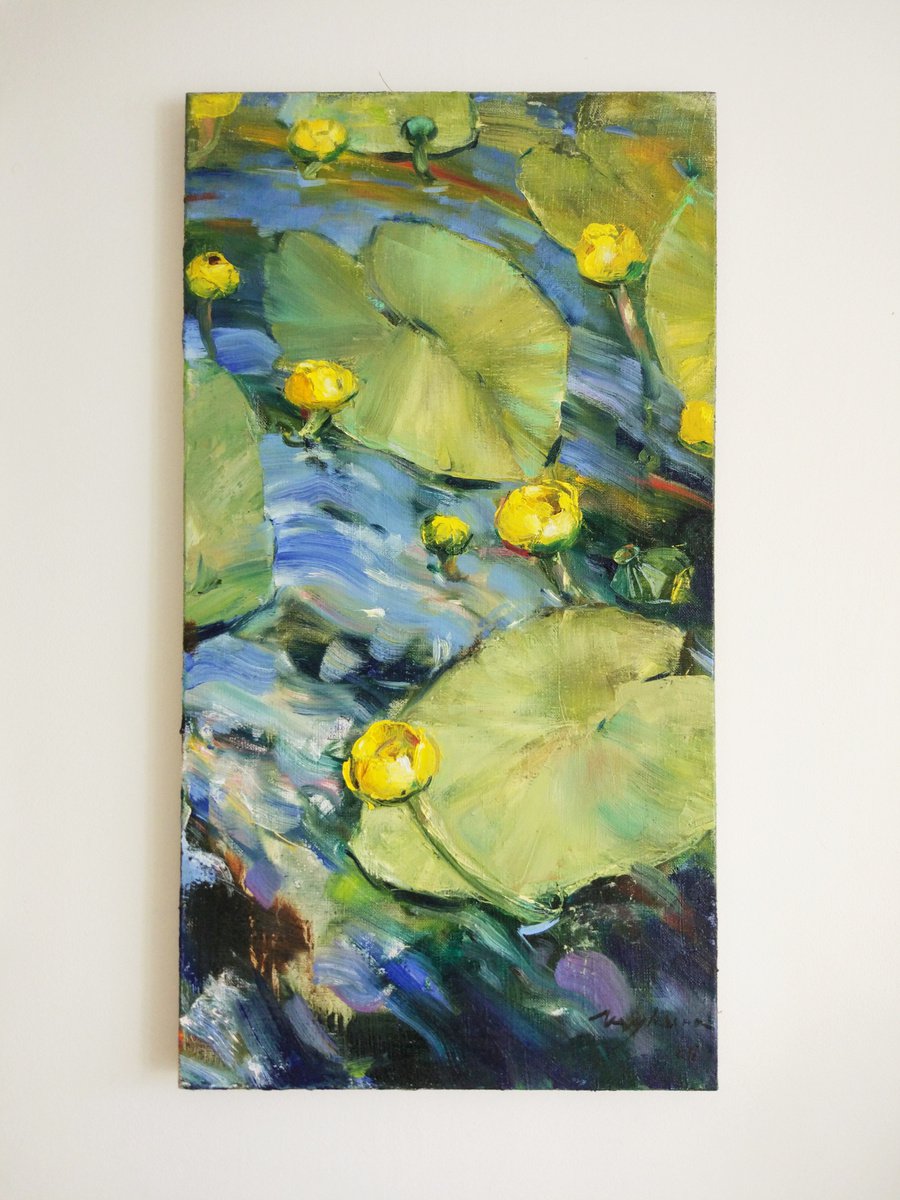 The sky in the water. Water lilies by Helen Shukina