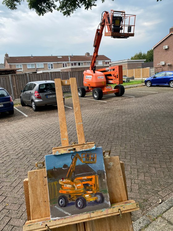 Orange lift. Plein air