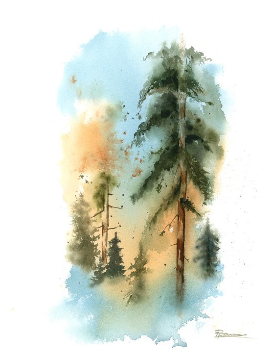Coniferous forest - Diptych