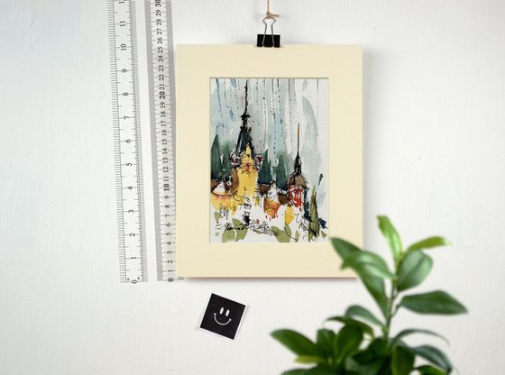 Royal Peles Castle Watercolor