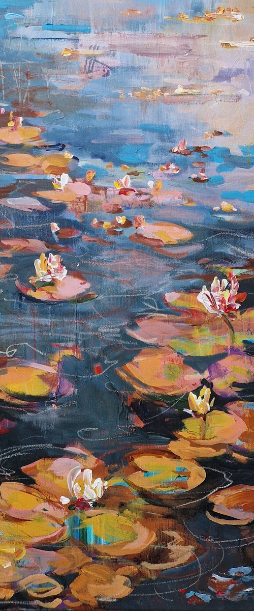 Blooming pond by Irina Laube