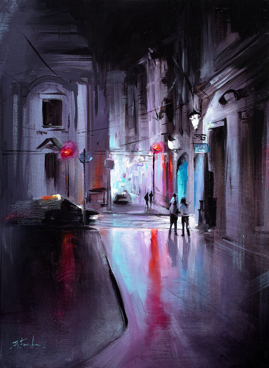 A Walk at Midnight by Bozhena Fuchs