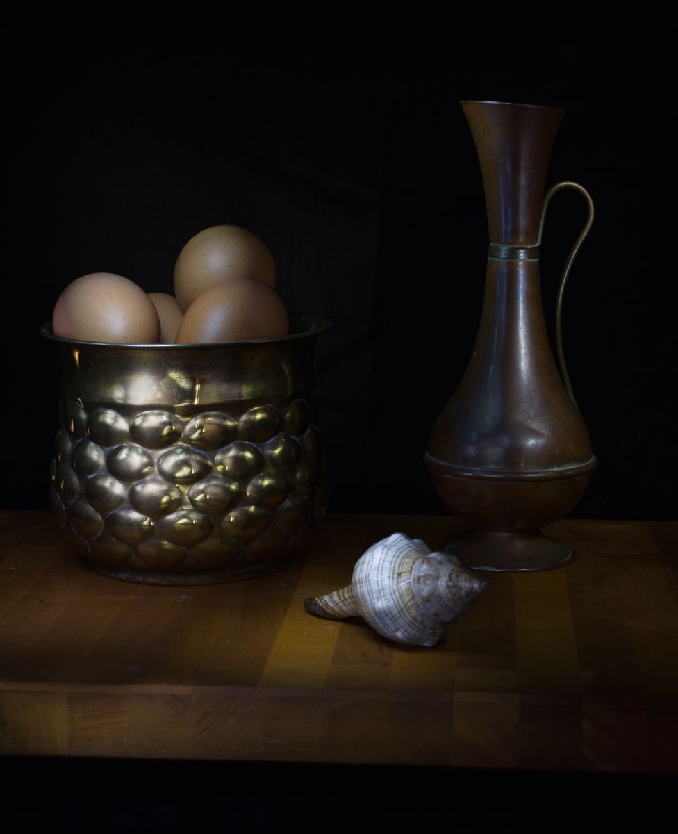 Impressionistic Still Life Photograph By Paul Nash, 20 X 24", Egg Shells!, Original Artwork