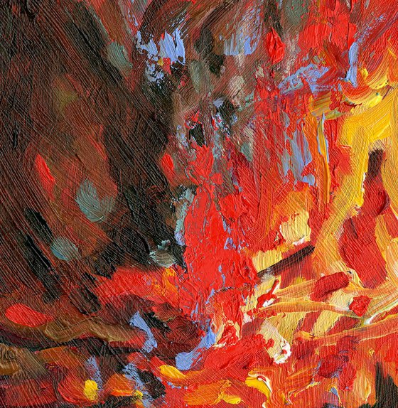 Small Fires on a Cold Night Diptych