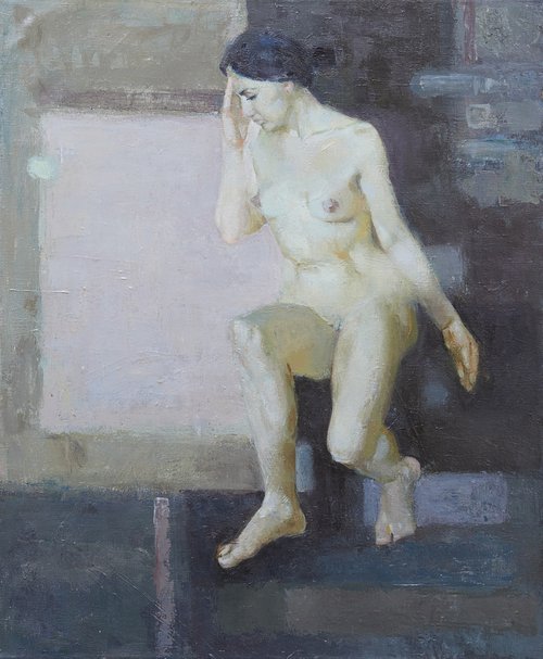 White Square Nude by Zakhar Shevchuk